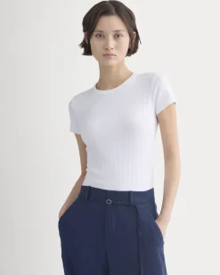 Cropped Crew in Pointelle