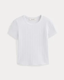 Cropped Crew in Pointelle