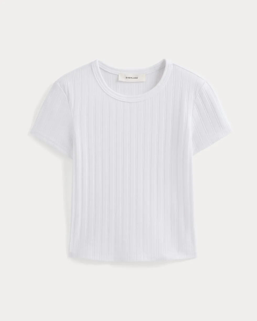 Cropped Crew in Pointelle