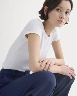 Cropped Crew in Pointelle