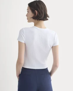 Cropped Crew in Pointelle