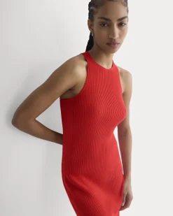 Cutaway Ribbed Midi Dress