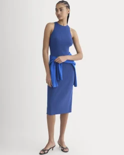 Cutaway Ribbed Midi Dress