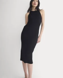 Cutaway Ribbed Midi Dress