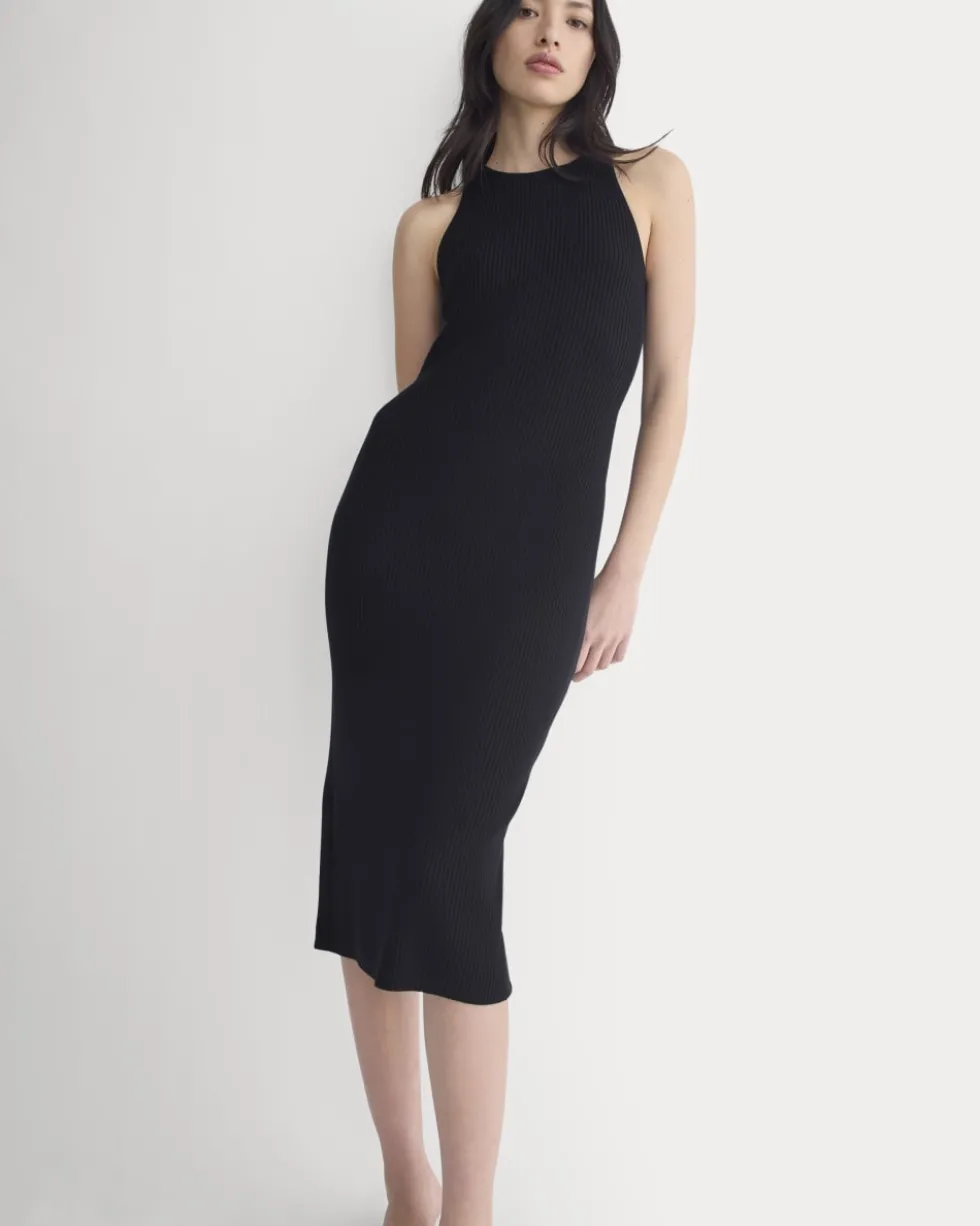 Cutaway Ribbed Midi Dress