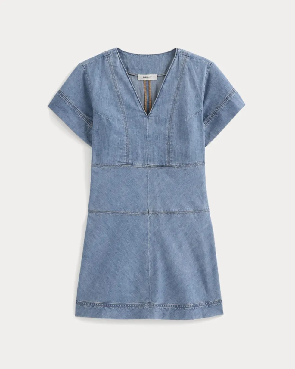 Denim Short-Sleeve Dress