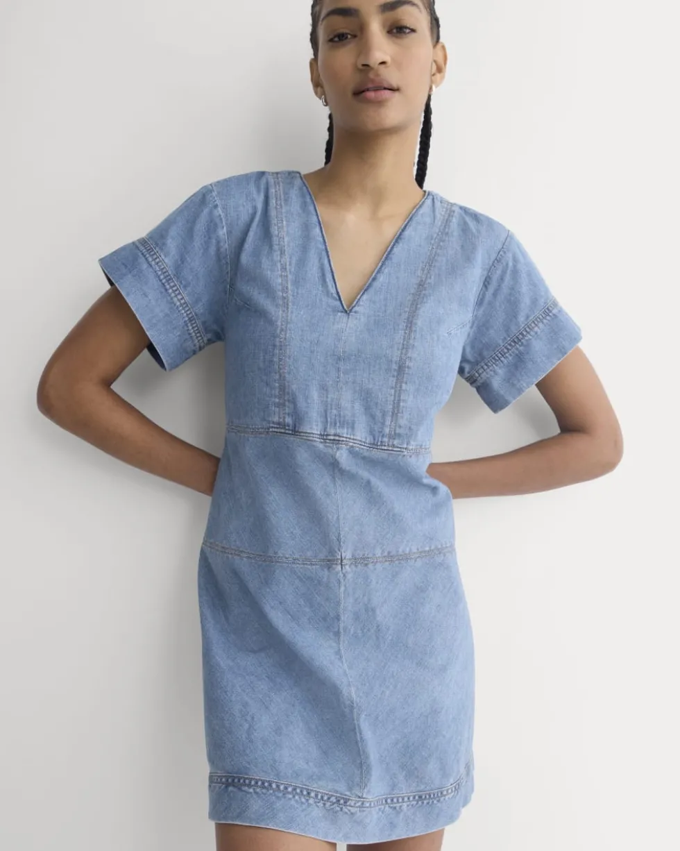 Denim Short-Sleeve Dress