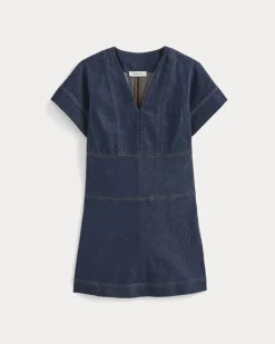 Denim Short-Sleeve Dress