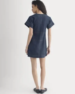 Denim Short-Sleeve Dress