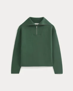 Double Knit Half-Zip in Cotton Merino