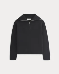 Double Knit Half-Zip in Cotton Merino
