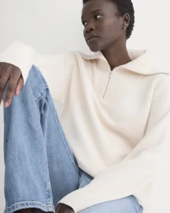 Double Knit Half-Zip in Cotton Merino