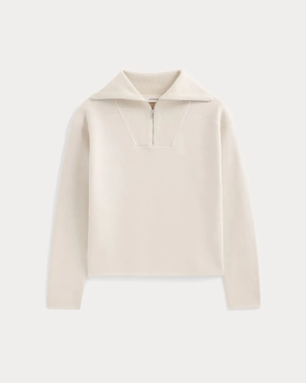 Double Knit Half-Zip in Cotton Merino