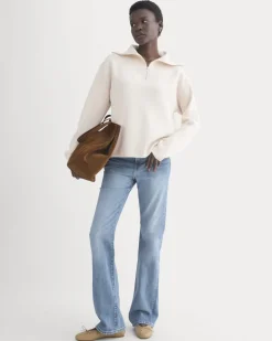 Double Knit Half-Zip in Cotton Merino