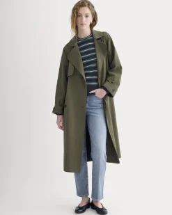 Drapey Twill Trench
