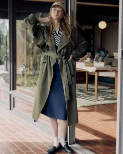 Drapey Twill Trench