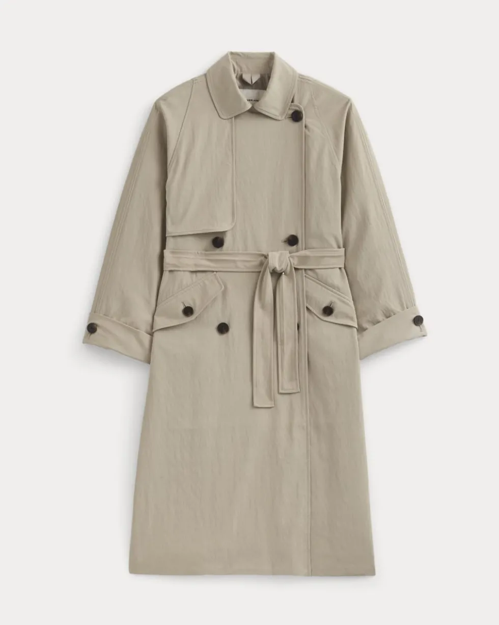 Drapey Twill Trench