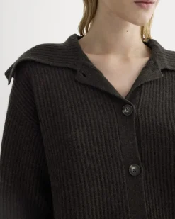 Fisherman Cardigan in Wool Cashmere