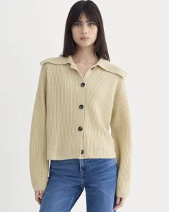 Fisherman Cardigan in Wool Cashmere