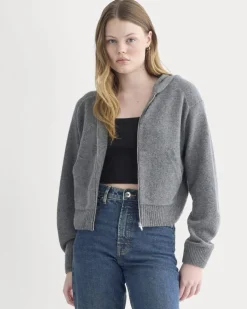 Full-Zip Hoodie in Wool Cashmere