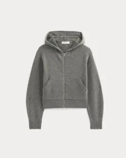 Full-Zip Hoodie in Wool Cashmere