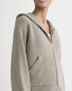 Full-Zip Hoodie in Wool Cashmere