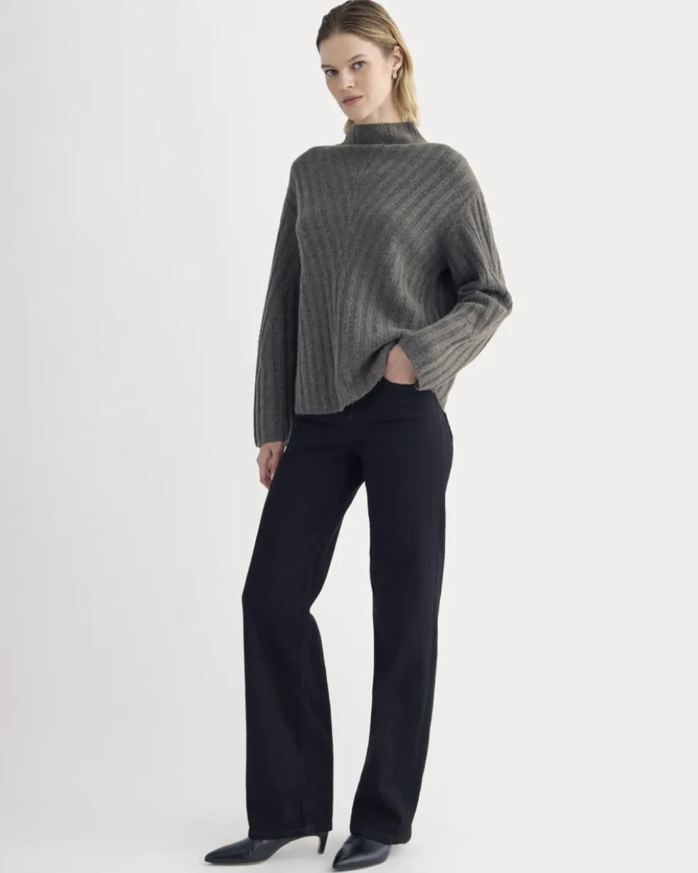 Funnel-Neck Sweater in Wool Cashmere