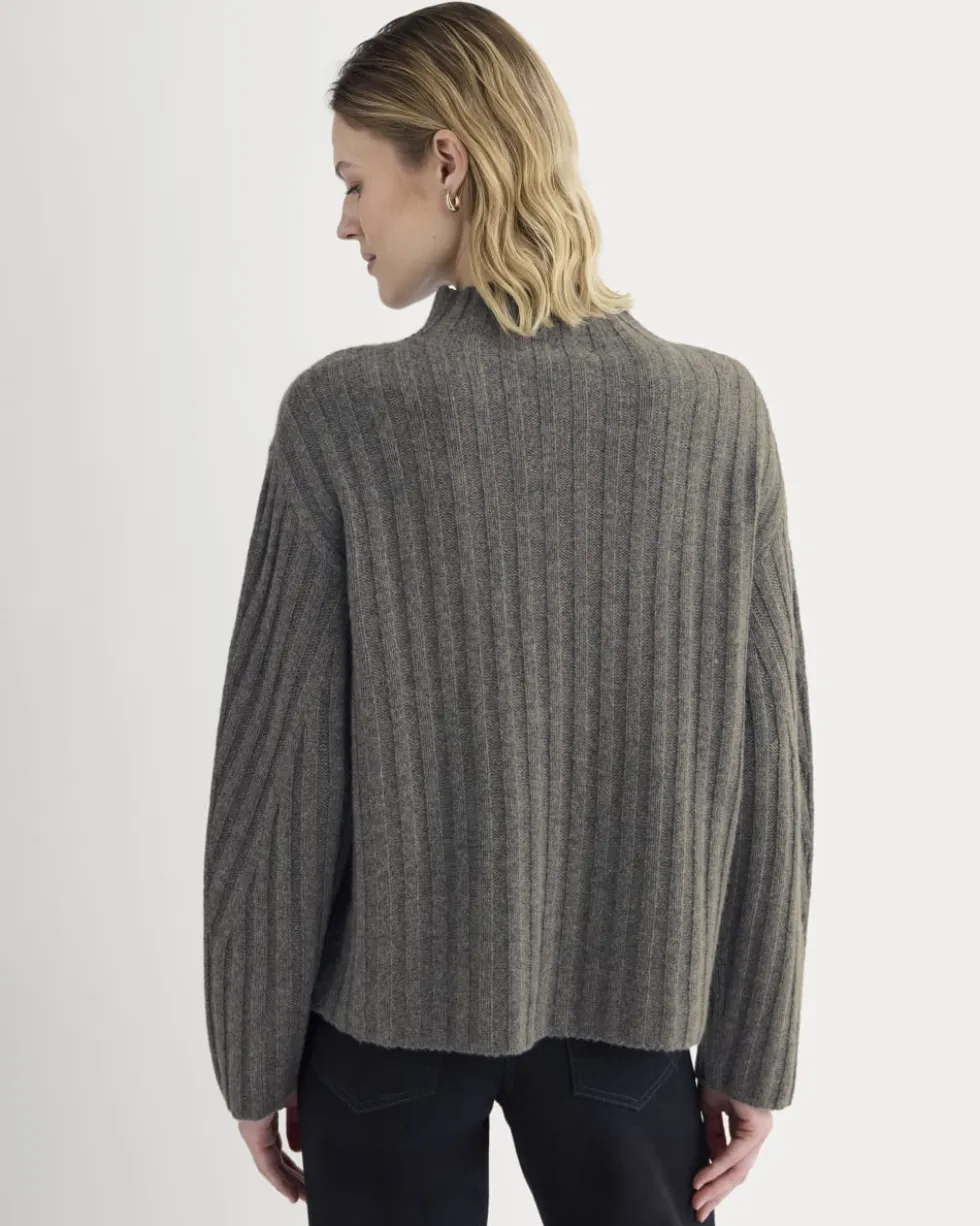Funnel-Neck Sweater in Wool Cashmere