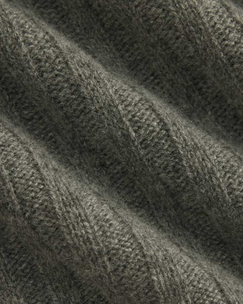 Funnel-Neck Sweater in Wool Cashmere
