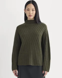 Funnel-Neck Sweater in Wool Cashmere