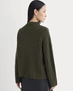 Funnel-Neck Sweater in Wool Cashmere