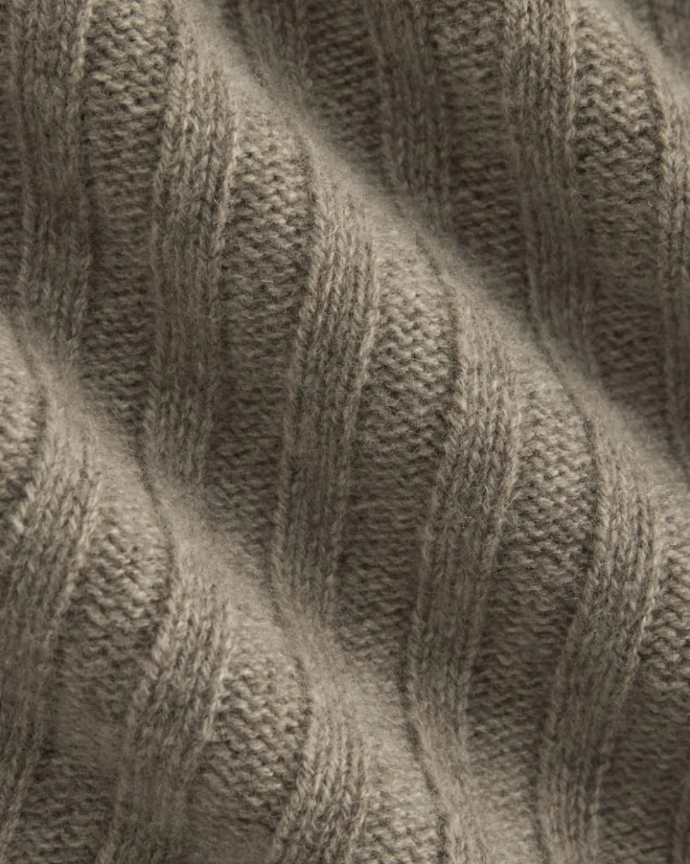Funnel-Neck Sweater in Wool Cashmere