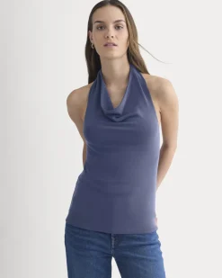 Halter Cowlneck Top in Butterknit