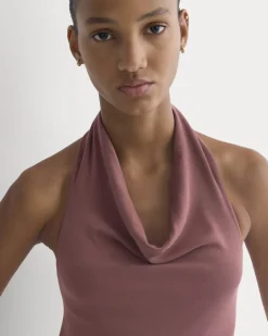 Halter Cowlneck Top in Butterknit