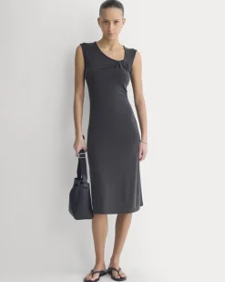 Knit Asymmetrical Midi Dress