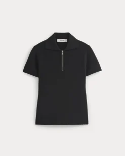 Knit Quarter-Zip Polo
