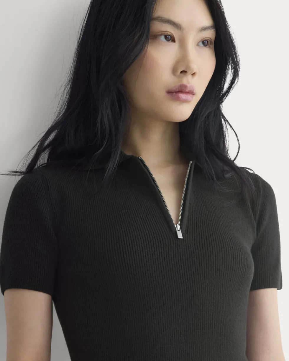 Knit Quarter-Zip Polo