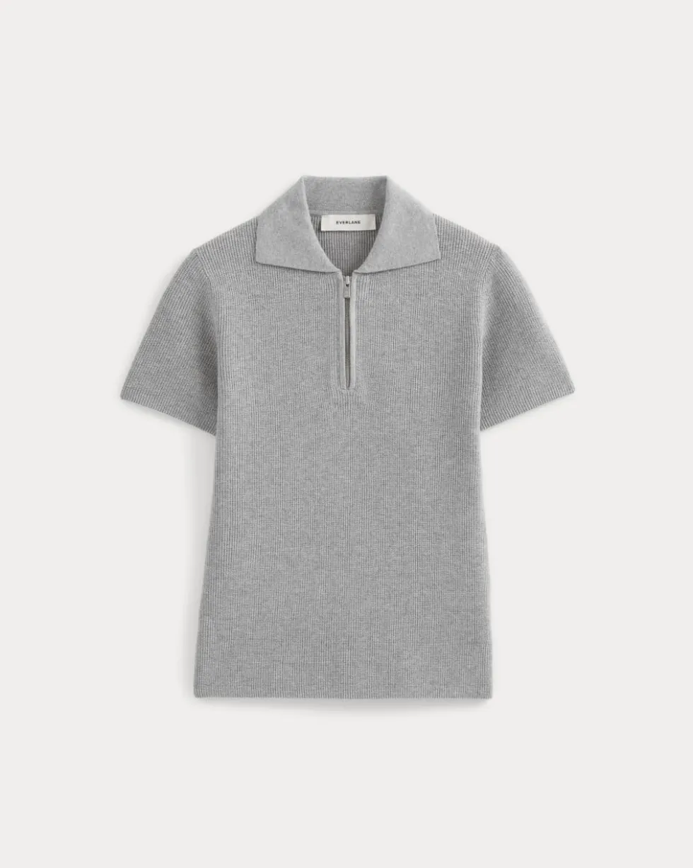 Knit Quarter-Zip Polo