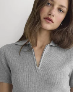 Knit Quarter-Zip Polo