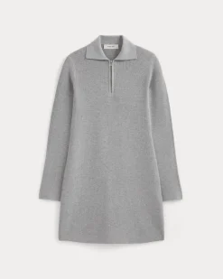 Knit Quarter-Zip Polo Dress