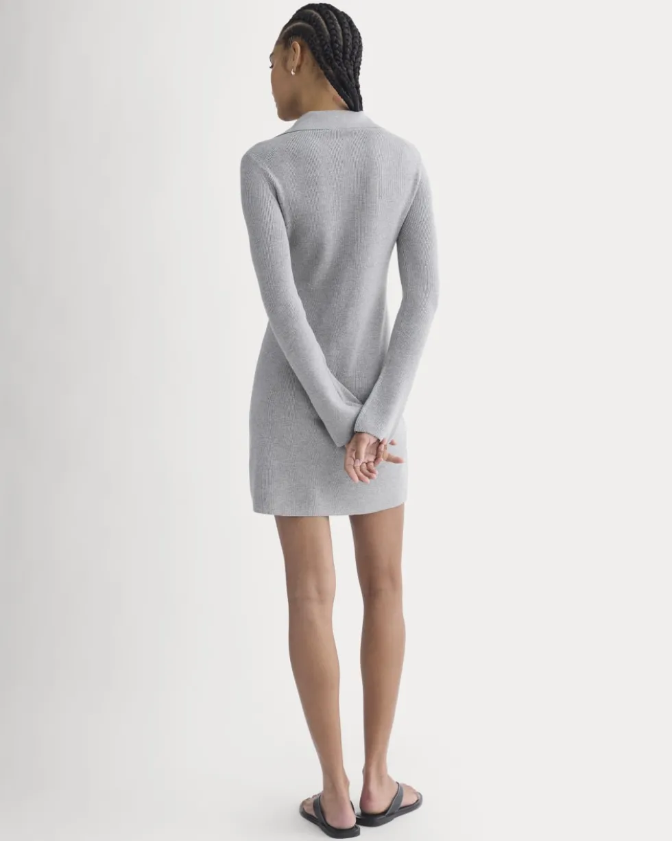 Knit Quarter-Zip Polo Dress