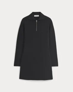 Knit Quarter-Zip Polo Dress
