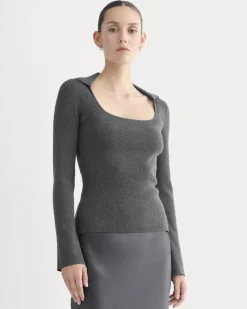 Knit Scoop-Neck Top