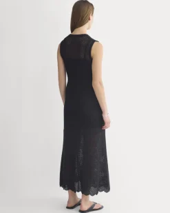 Lace Knit Maxi Sweater Dress
