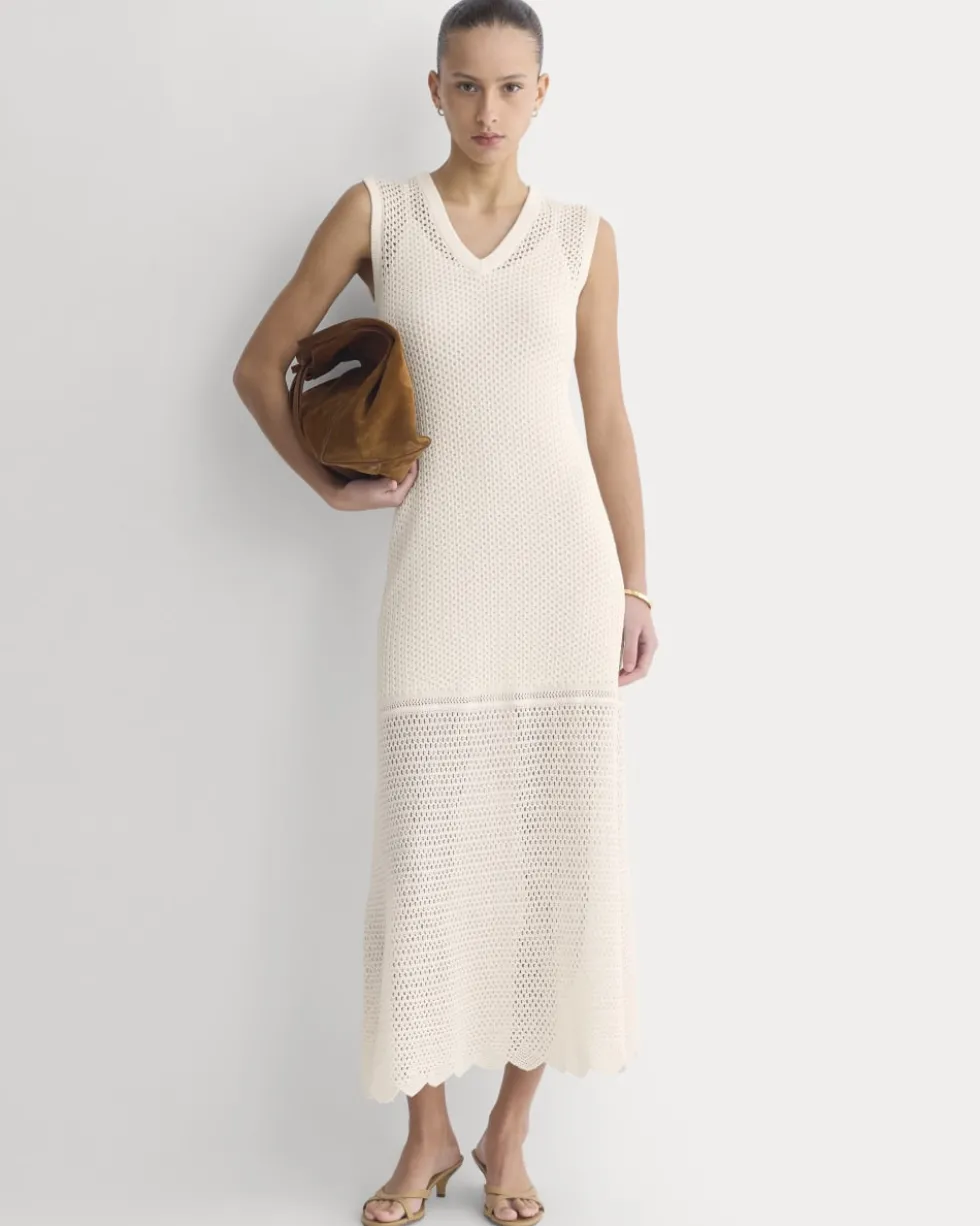 Lace Knit Maxi Sweater Dress