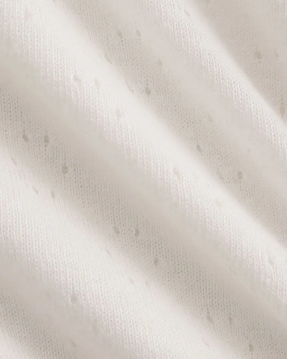 Lace Trim Cardigan in Fine Linen
