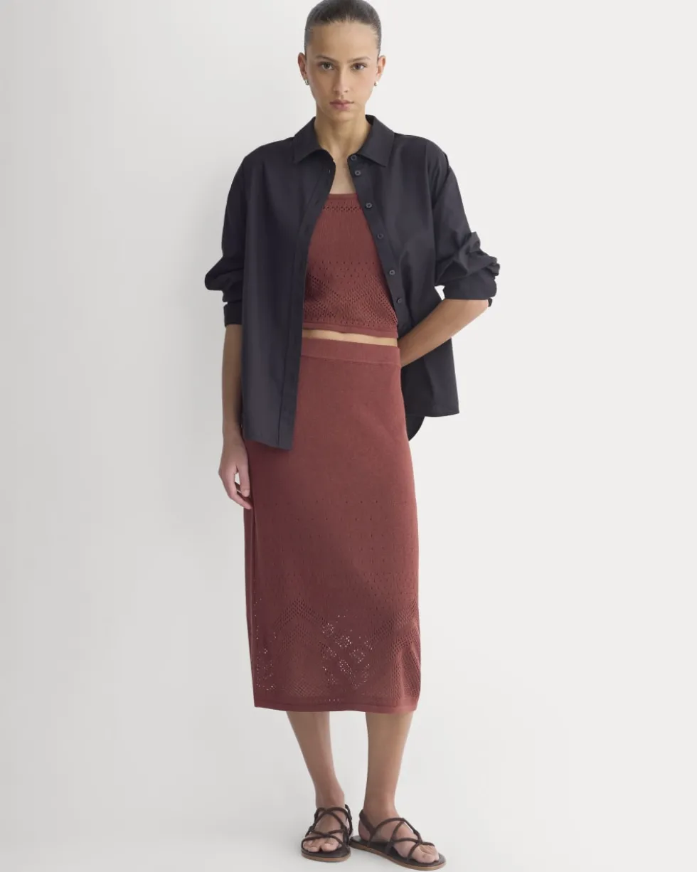 Lace-Knit Maxi Skirt