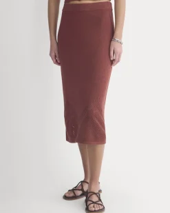 Lace-Knit Maxi Skirt