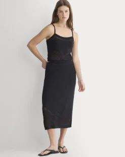 Lace-Knit Maxi Skirt