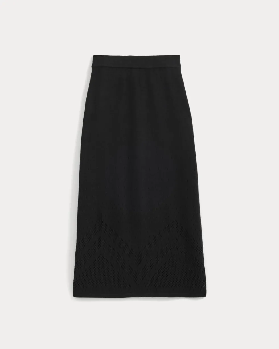 Lace-Knit Maxi Skirt